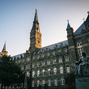 44366084 - healy hall, at georgetown university, in washington, dc.